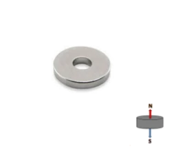 High-Strength Neodymium Ring Magnet N38 - 25mm OD x 12mm ID x 5mm