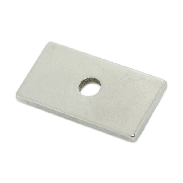 Neodymium Block Magnet - 25mm (L) X 12.5mm (W) X 3.5mm (H) With D4mm Hole | N42 1 Neodymium Block Magnet - 25mm (L) X 12.5mm (W) X 3.5mm (H) With D4mm Hole | N42