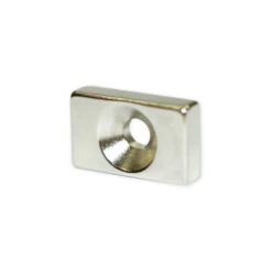 Strong Neodymium Block Magnet with Countersunk Hole - 20mm x 12mm x 5mm