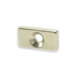 Neodymium Block Magnet - 20mm X 10mm X 4mm | Countersunk 4mm-8mm Hole