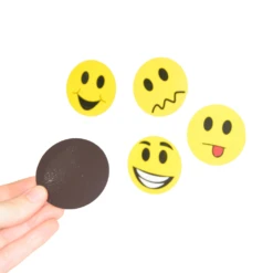 Large Smiley Face Magnets Pack of 5 - 2" Expressive Emoji Magnets for Locker & Office -AMF Magnetics Shop 23