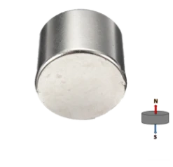 High-Strength Neodymium Cylinder Magnet - 20mm x 20mm N52H High-Temp 120°C