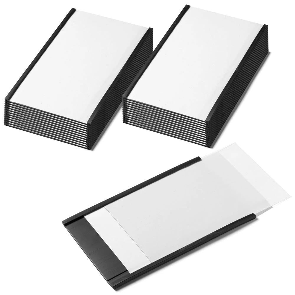 102mm x 55mm Magnetic Label Holder C-Channel Set with Protective Covers 1 102mm x 55mm Magnetic Label Holder C-Channel Set with Protective Covers