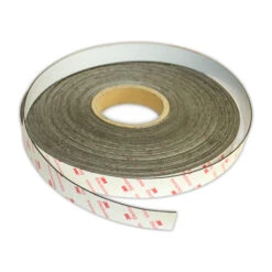 30m White Self-Adhesive Steel Tape Strip - 25mm Wide Magnet Receptive Base