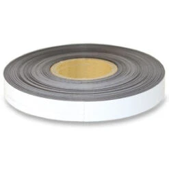 Rewritable White Magnetic Tape Roll - 25mm x 30m Flexible Label Strip