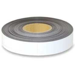 50mm Rewritable White Magnetic Tape Roll - 60m Flexible Labeling Strip