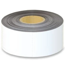 Rewritable White Magnetic Tape Roll - 150mm x 30m Flexible Signage Strip