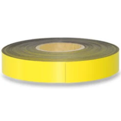 50mm Yellow Magnetic Tape Roll - 60m High-Visibility Flexible Labeling Strip