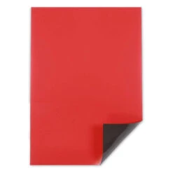 Red A4 Flexible Magnetic Sheet | 0.8mm Thick Customizable Magnet