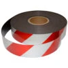 Reflective Magnetic Safety Tape - Red & White Hi-Vis Hazard Striping 45m Roll