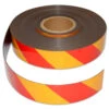 Reflective Magnetic Safety Tape | Hi-Vis Red & Yellow Hazard Strip 50mm x 45m