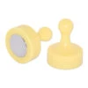 Heavy-Duty Yellow Pin Whiteboard Magnets - Strong Neodymium 4-Pack