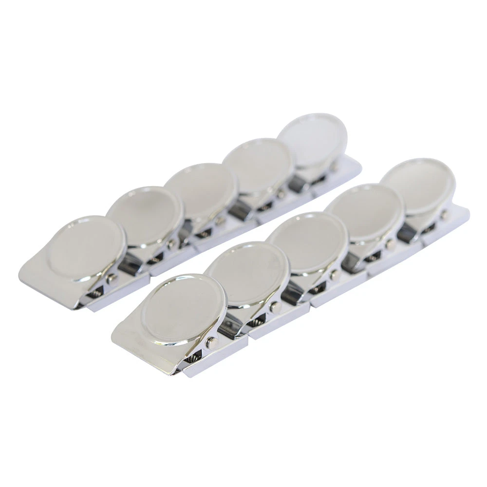 10-Pack Chrome Magnetic Memo Clips - 30mm Square Round Heavy Duty Organizers 2 10-Pack Chrome Magnetic Memo Clips - 30mm Square Round Heavy Duty Organizers - Image 2