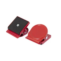 Heavy Duty Red Magnetic Memo Clips (10 Pack) - Secure Paper Holder for Office & Home