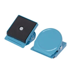 10 Pack Teal Blue Square Magnetic Memo Clips for Office & Home