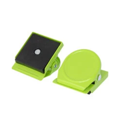 Strong Lime Green Magnetic Memo Clips - 10 Pack Heavy Duty Organizers