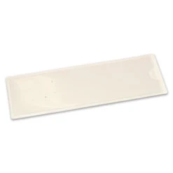 Large White Magnetic Card Holder with Clear Protective Sleeve - 210mm x 70mm