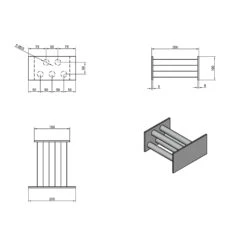 High-Efficiency 10,000 Gauss Neodymium Grate Magnet - 150mm x 200mm x 150mm 5 High-Efficiency 10,000 Gauss Neodymium Grate Magnet - 150mm x 200mm x 150mm -AMF Magnetics Shop 93164A 3