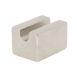 Neodymium Block Magnet - 30.2mm X 22mm X 19.1mm With Cut-Out Channel 7.3mm | N38