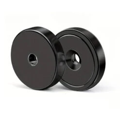 Heavy-Duty Neodymium Pot Magnet - Black Epoxy Coating - 32mm x 8mm -AMF Magnetics Shop AMFYPA32X 2