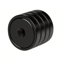 Heavy-Duty Neodymium Pot Magnet - Black Epoxy Coating - 32mm x 8mm -AMF Magnetics Shop AMFYPA32X 4