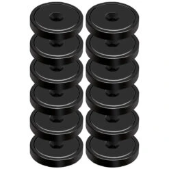 Heavy-Duty Neodymium Pot Magnet - Black Epoxy Coating - 32mm x 8mm -AMF Magnetics Shop AMFYPA32X 7