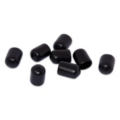 Magnart Reusable Rubber Magnet Covers - 8-Pack Black Caps for 8mm x 10mm Magnets
