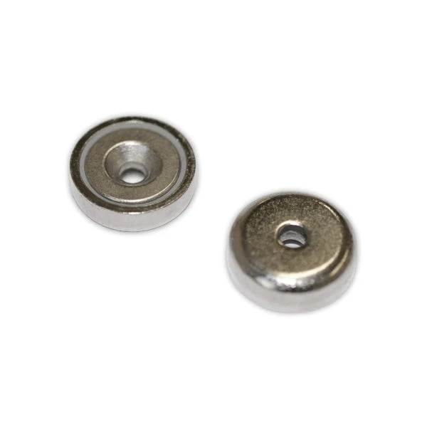 Heavy Duty Countersunk Neodymium Pot Magnets - 16mm x 5mm N/S Pair 1 Heavy Duty Countersunk Neodymium Pot Magnets - 16mm x 5mm N/S Pair