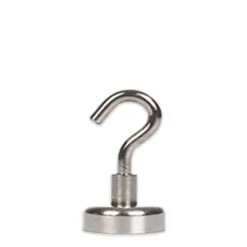 Neodymium Pot Magnet With Threaded Hook - 25mm Diameter X 42mm