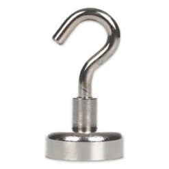164kg Neodymium Pot Magnet with Threaded Hook - 75mm Heavy Duty Rare Earth Magnet
