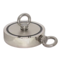 600kg Double-Sided Neodymium Fishing Magnet with M12 Threaded Eyelets