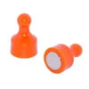 Strong Orange Neodymium Whiteboard Magnets - 12mm Pin (12 Pack)