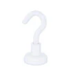 White Hook Magnet | Neodymium Pot Magnet With Threaded Hook - 16mm (D) X 37mm (H)