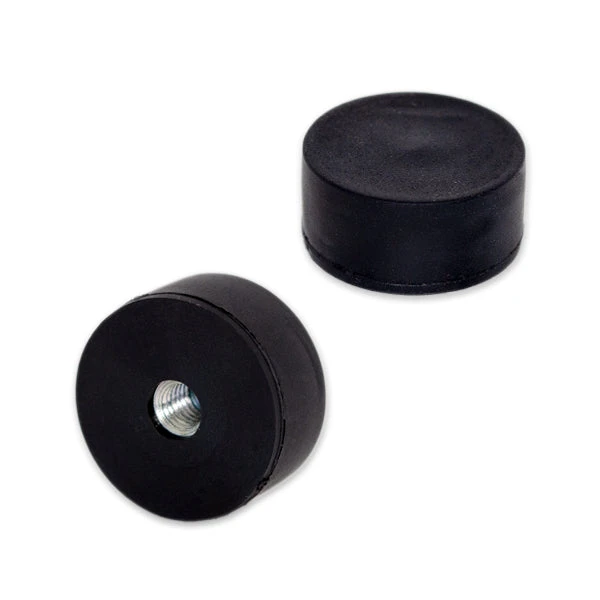Rubber Coated Pot Magnet 22mm X 10mm M5x6 Thread 1 Rubber Coated Pot Magnet 22mm X 10mm M5x6 Thread
