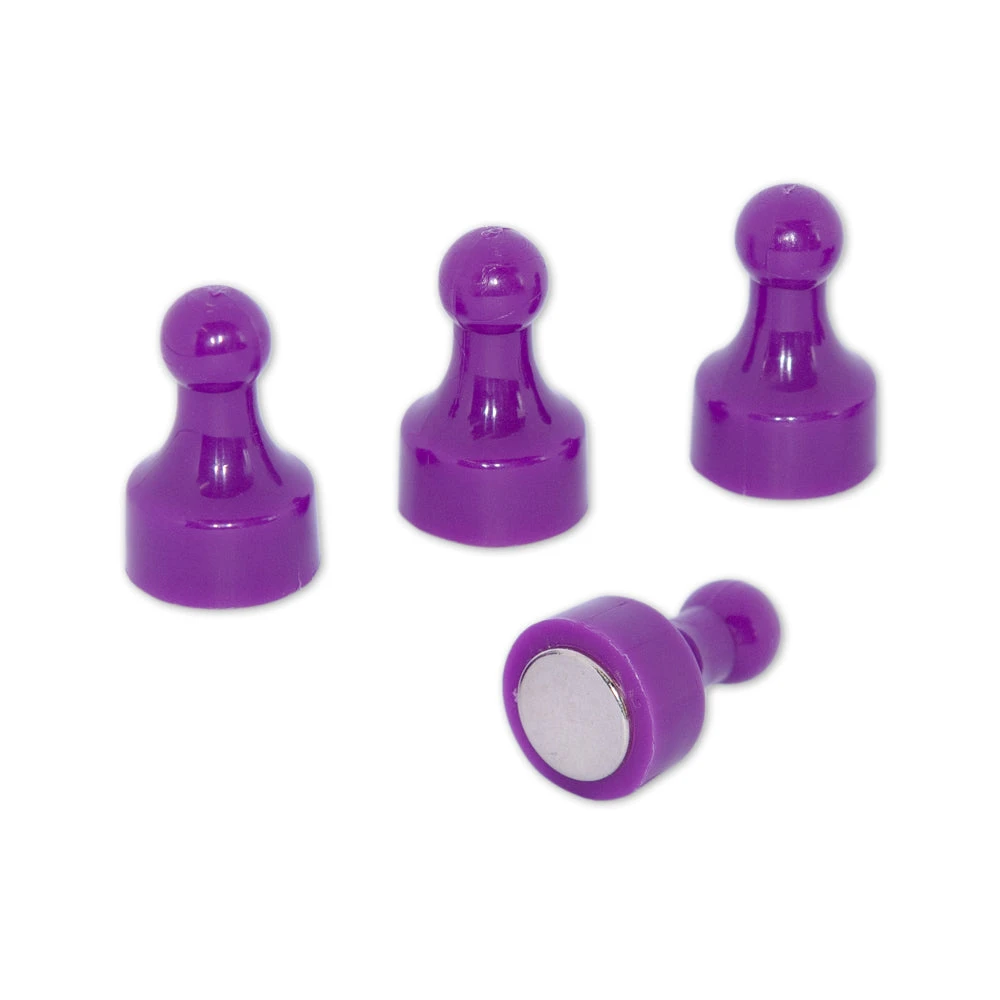Purple Neodymium Pin Magnets - 12 Pack High-Strength Whiteboard Pawns 2 Purple Neodymium Pin Magnets - 12 Pack High-Strength Whiteboard Pawns - Image 2
