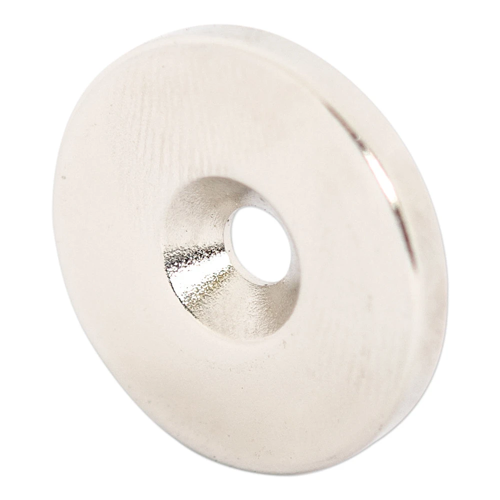 N45 Neodymium Countersunk Ring Magnet - 22.5mm OD x 4mm ID x 3mm H 1 N45 Neodymium Countersunk Ring Magnet - 22.5mm OD x 4mm ID x 3mm H