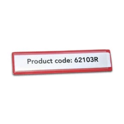 Red Magnetic Label Holder - 110mm x 25mm Reusable Card Sleeve for Whiteboards